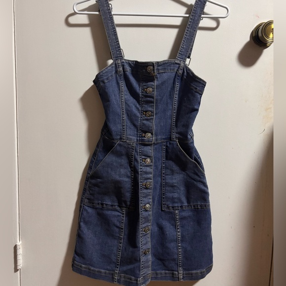 H & M Denim Overall Dress - Picture 1 of 2
